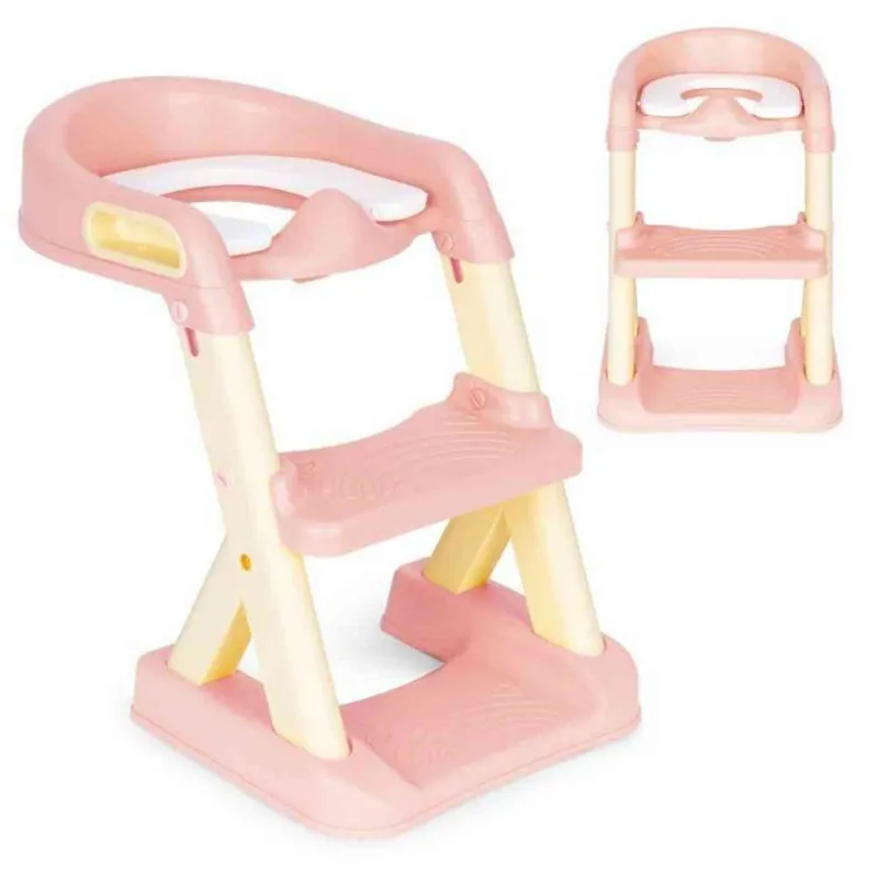 ADAPTER ZA WC ŠOLJU ZA DECU SA STEPENIKOM ECOTOYS PINK 