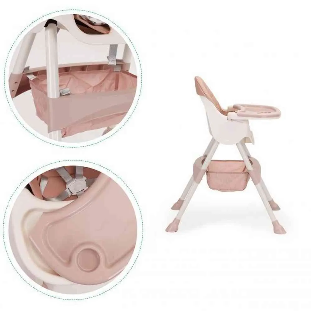 STOLICA ZA HRANJENJE 2U1 ECOTOYS PINKWHITE 