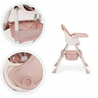 STOLICA ZA HRANJENJE 2U1 ECOTOYS PINKWHITE 