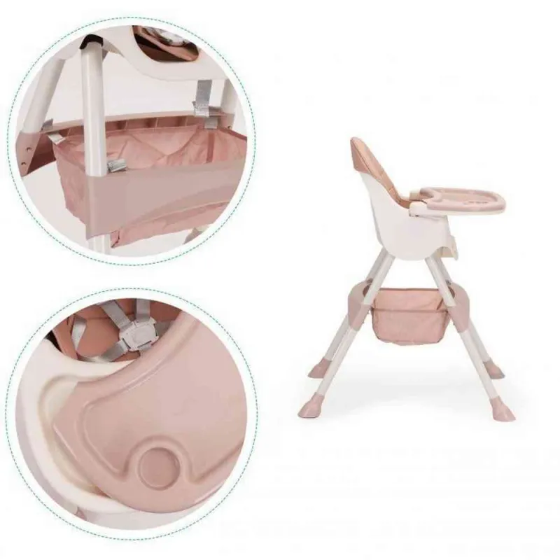 STOLICA ZA HRANJENJE 2U1 ECOTOYS PINKWHITE 