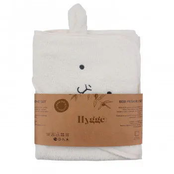 HYGGE PESKIR I RUKAVICA SET LIGHT ECROU 