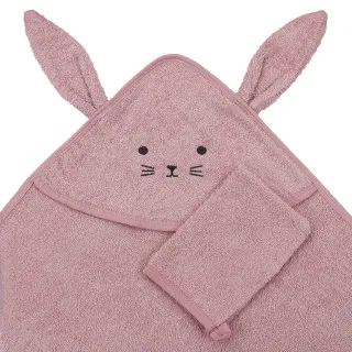 HYGGE PESKIR I RUKAVICA DUSTY ROSE 