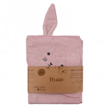 HYGGE PESKIR I RUKAVICA DUSTY ROSE 