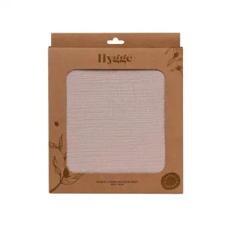 HYGGE PREKRIVAC OD MUSLINA, DVOSLOJAN, COOKIE BEIGE, 100X80CM
