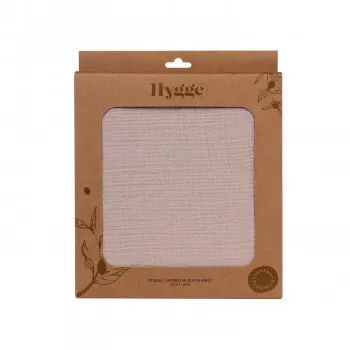 HYGGE PREKRIVAC OD MUSLINA, DVOSLOJAN, COOKIE BEIGE, 100X80CM 