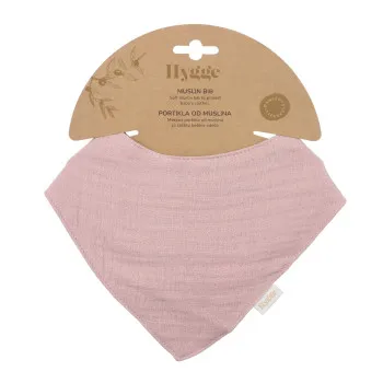 HYGGE PORTIKLA OD MUSLINA DUSTY ROSE 