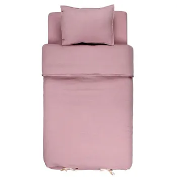 HYGGE POSTELJINA OD MUSLINA 3 DELA DUSTY ROSE 