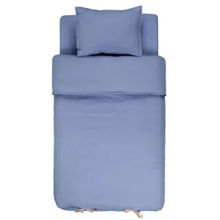 HYGGE POSTELJINA OD MUSLINA 3 DELA INDIGO BLUE 