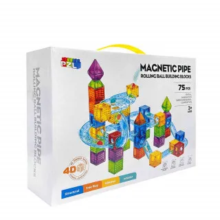 MAGNETNE KOCKE STAZA ZA LOPTICE 75 KOM 