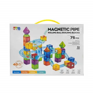 MAGNETNE KOCKE STAZA ZA LOPTICE 75 KOM 