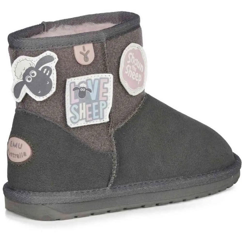 EMU JR CIZME SHAUN THE SHEEP PLAY CHARCOAL 