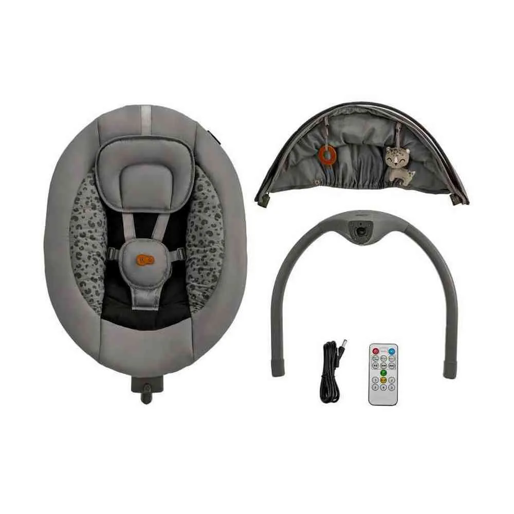 KINDERKRAFT STOLICA ZA LJULJANJE LUMI 2 DARK GRAY 