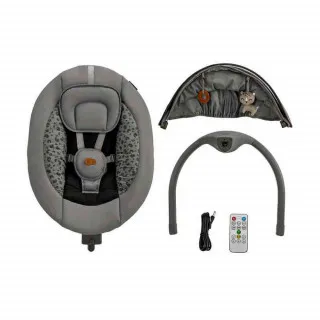 KINDERKRAFT STOLICA ZA LJULJANJE LUMI 2 DARK GRAY 