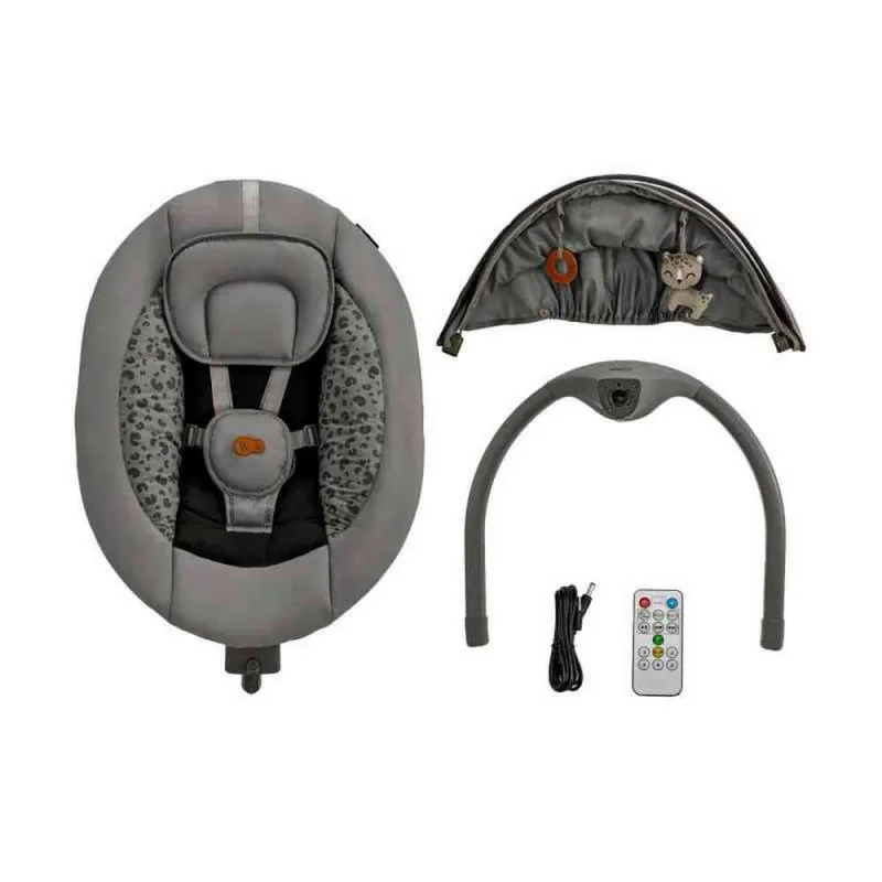 KINDERKRAFT STOLICA ZA LJULJANJE LUMI 2 DARK GRAY 