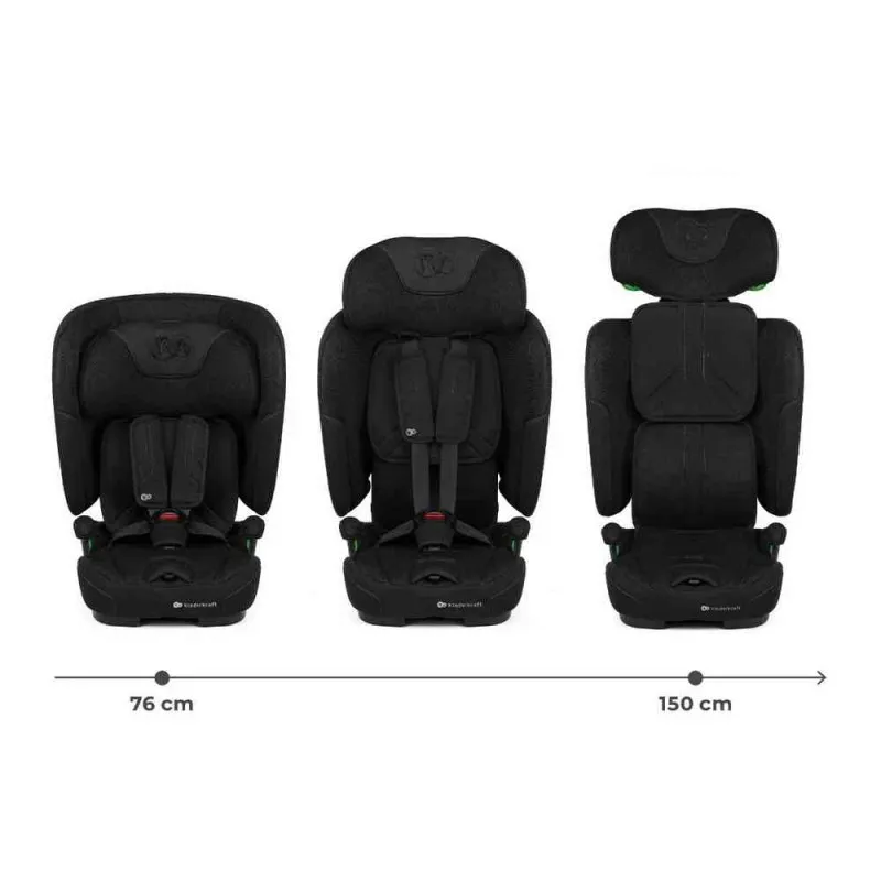 KINDERKRAFT AUTOSEDISTE FIX2GO I SIZE 76 150CM BLACK 