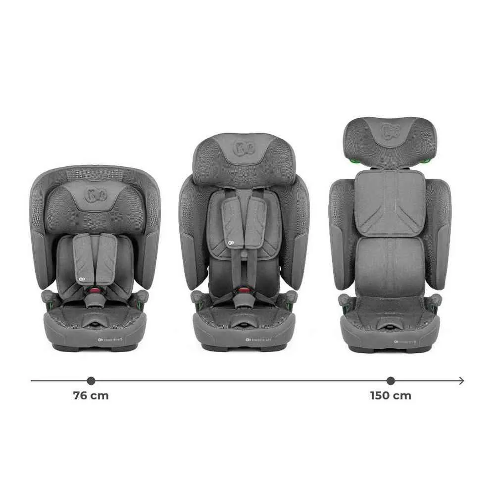 KINDERKRAFT AUTOSEDISTE FIX2GO I SIZE 76 150CM GREY 