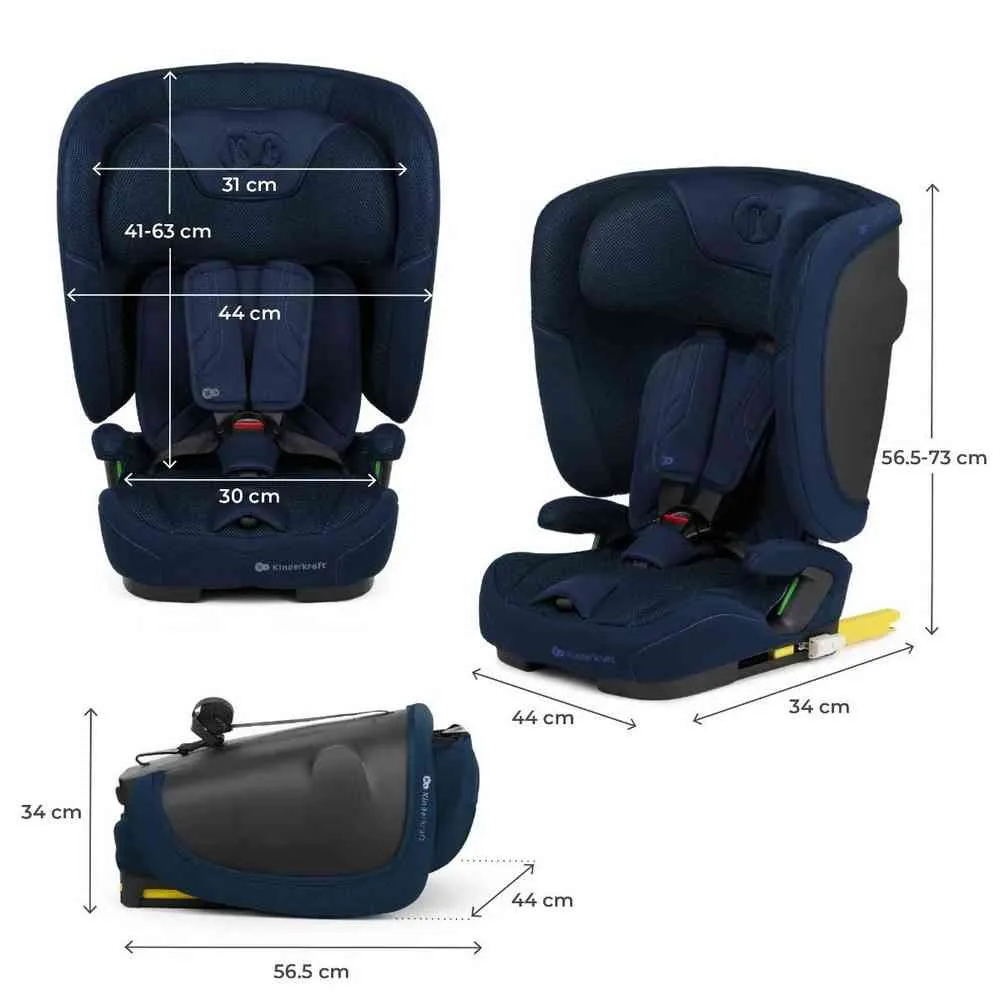 KINDERKRAFT AUTOSEDISTE FIX2GO I SIZE 76 150CM NAVY 