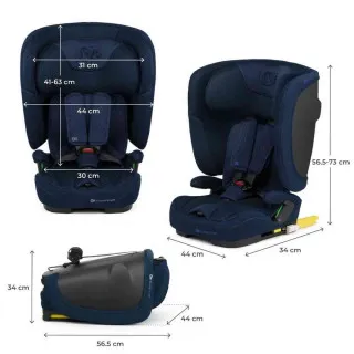 KINDERKRAFT AUTOSEDISTE FIX2GO I SIZE 76 150CM NAVY 