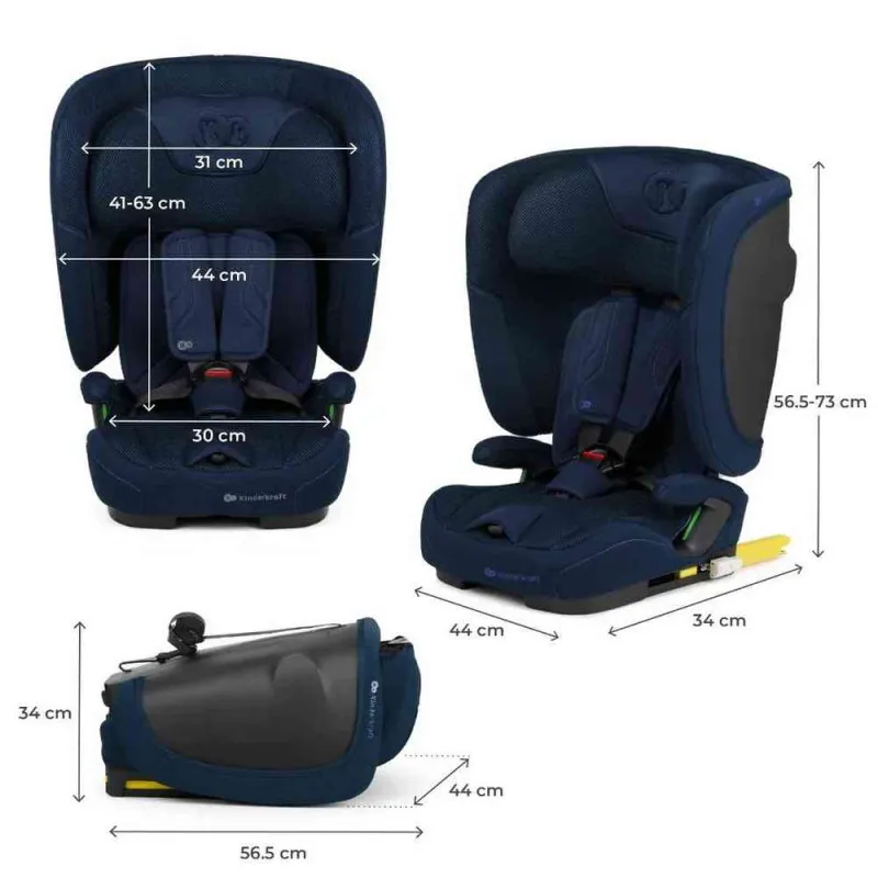 KINDERKRAFT AUTOSEDISTE FIX2GO I SIZE 76 150CM NAVY 