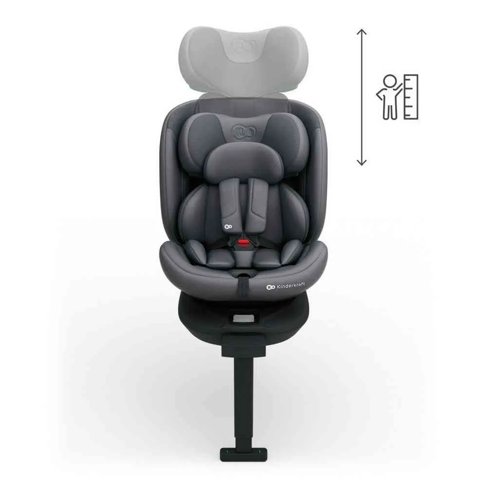 KINDERKRAFT AUTO SEDISTE I 360 2 PLUS I SIZE 40 150CM GREY 