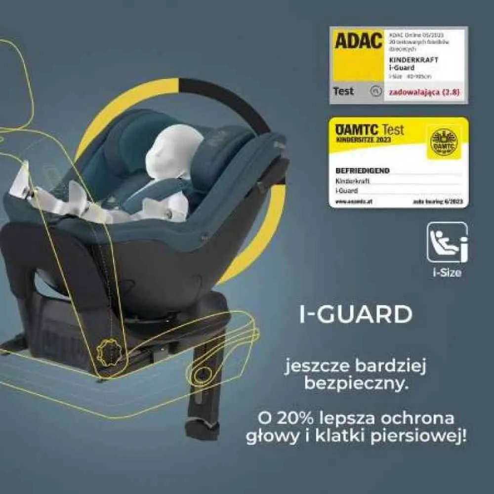 KINDERKRAFT AUTOSEDISTE I   GUARD PRO 61 105CM CHERRY 