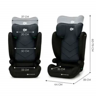 KINDERKRAFT AUTOSEDISTE I SPARK I SIZE BLACK 