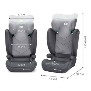 KINDERKRAFT AUTOSEDISTE I SPARK I SIZE GREY 