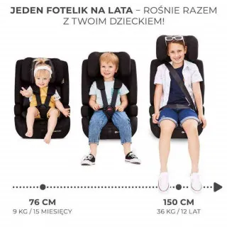 KINDERKRAFT AUTOSEDISTE SAFETY FIX2 I SIZE 76 150CM GREY 