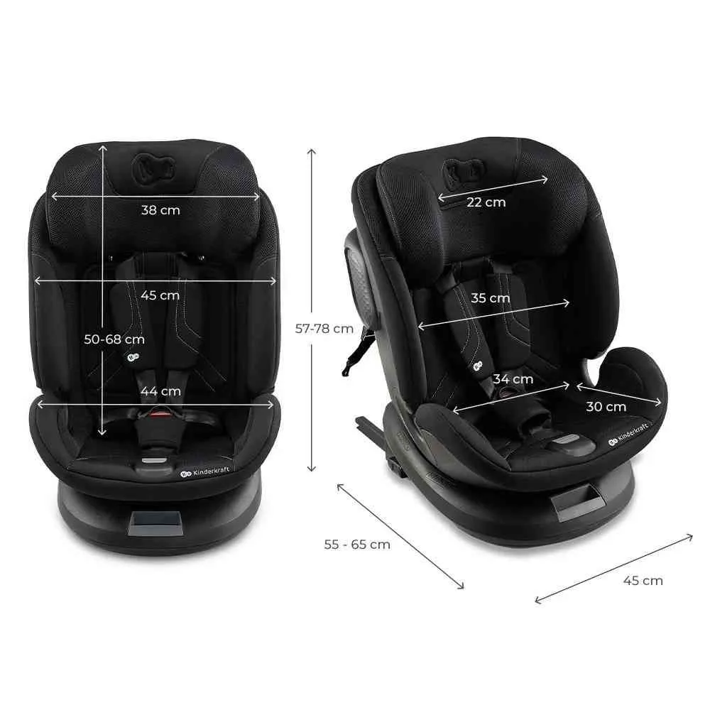 KINDERKRAFT AUTOSEDISTE XPEDITION3 I SIZE 40 150CM BLACK 