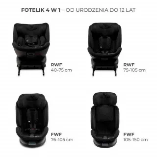 KINDERKRAFT AUTOSEDISTE XPEDITION3 I SIZE 40 150CM BLACK 