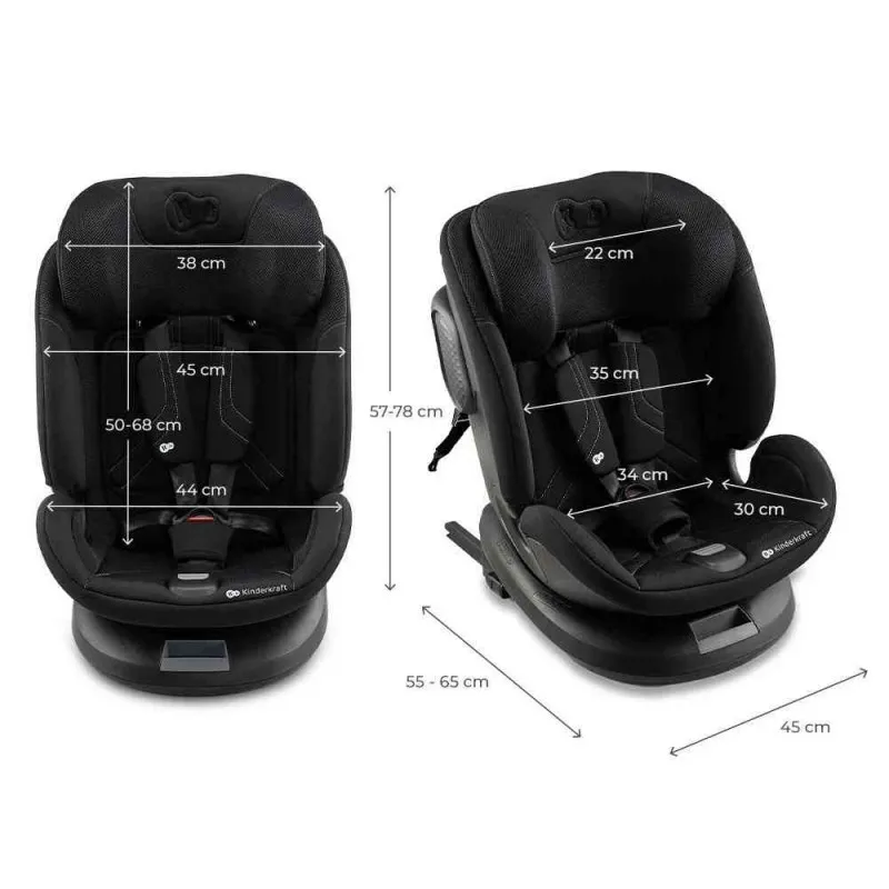 KINDERKRAFT AUTOSEDISTE XPEDITION3 I SIZE 40 150CM BLACK 
