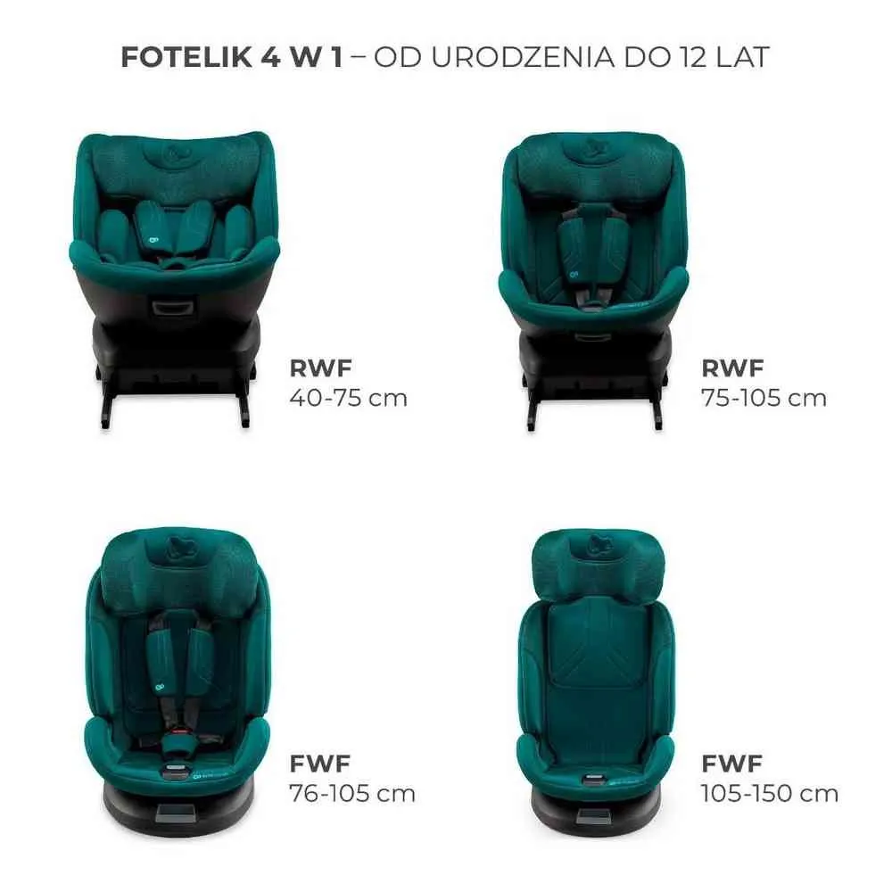 KINDERKRAFT AUTOSEDISTE XPEDITION3 I SIZE 40 150CM GREEN 