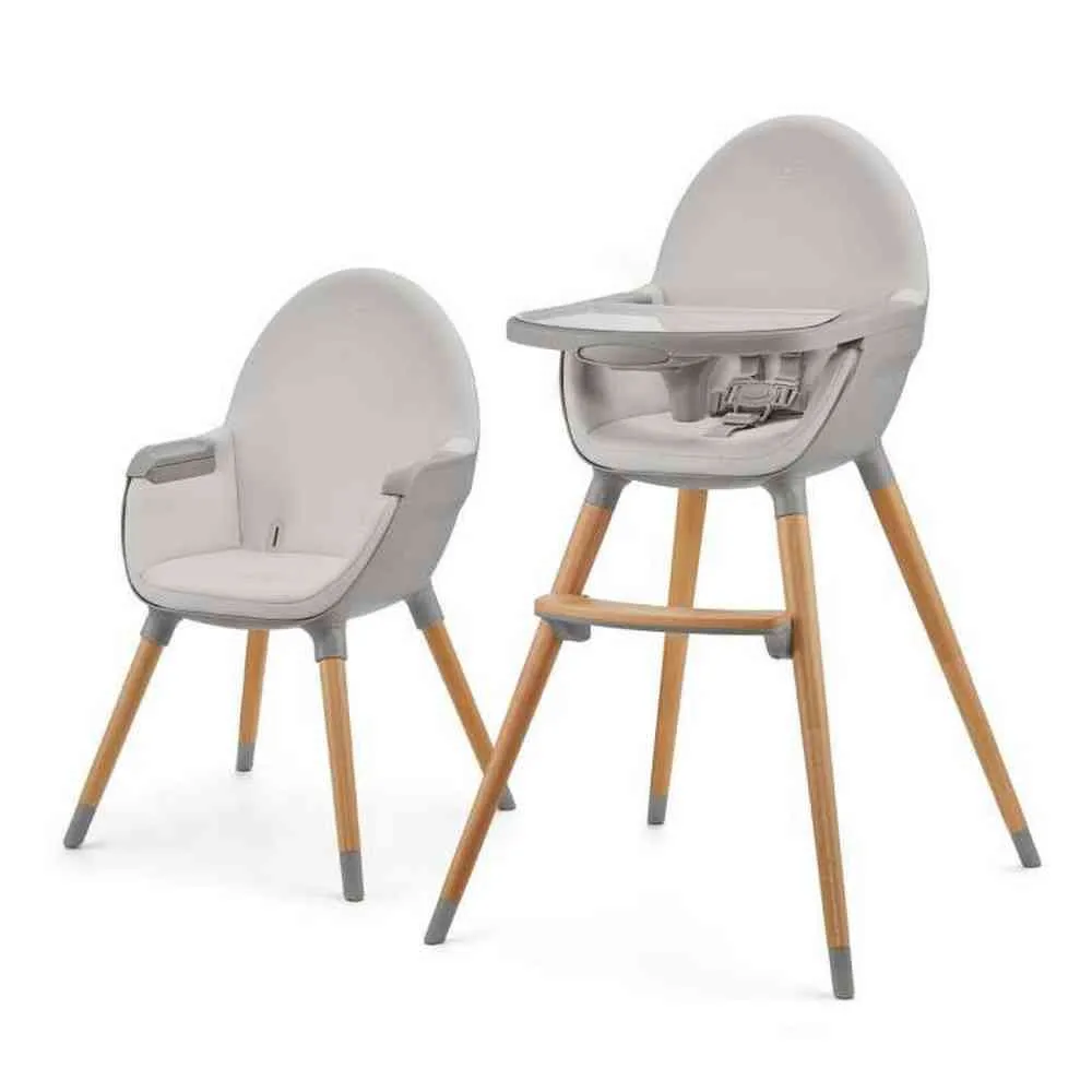 KINDERKRAFT STOLICA ZA HRANJENJE 2U1 FINI2 GREY 