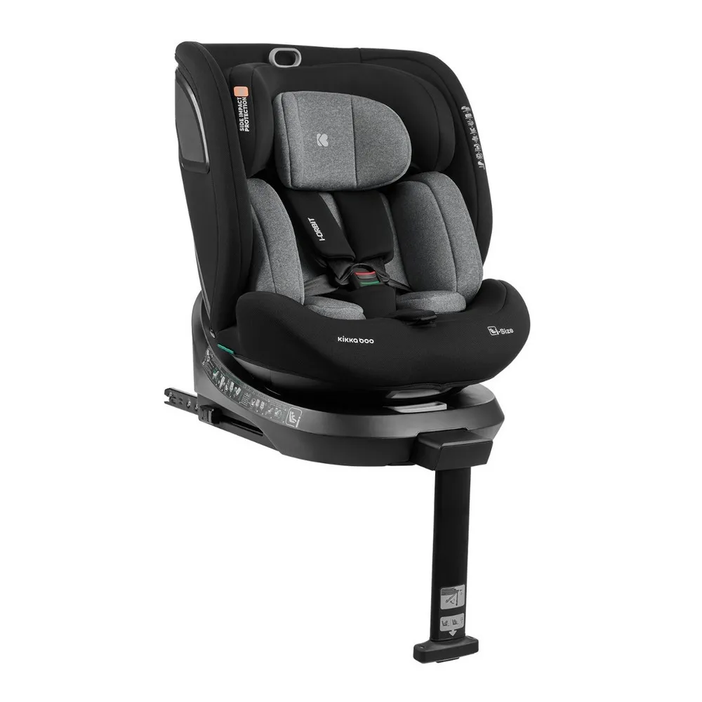KIKKA BOO AUTO SEDISTE I-SIZE (40-150 CM) I-ORBIT DARK GREY 