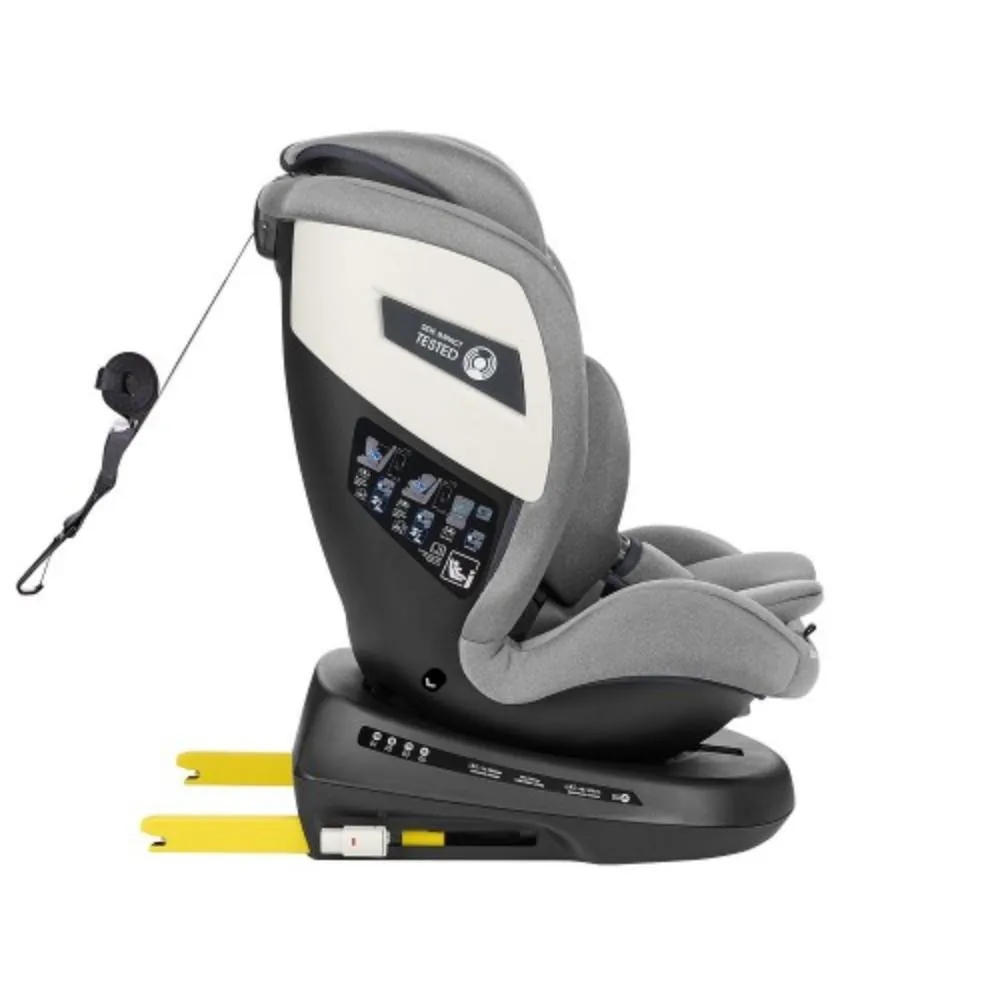 KIKKA BOO AUTO SEDISTE I-SIZE (40-150 CM) CRUSE LIGHT GREY