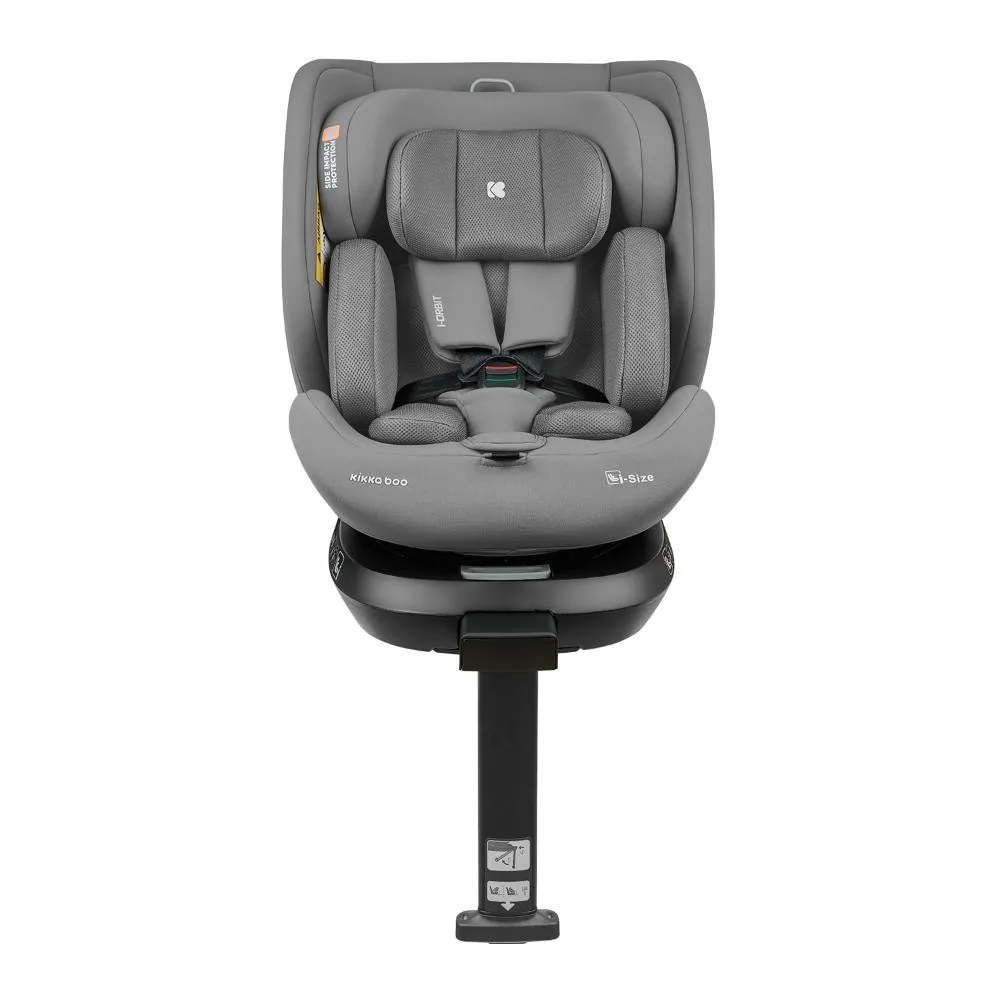 KIKKA BOO AUTO SEDISTE I-SIZE (40-150 CM) I-ORBIT LIGHT GREY 