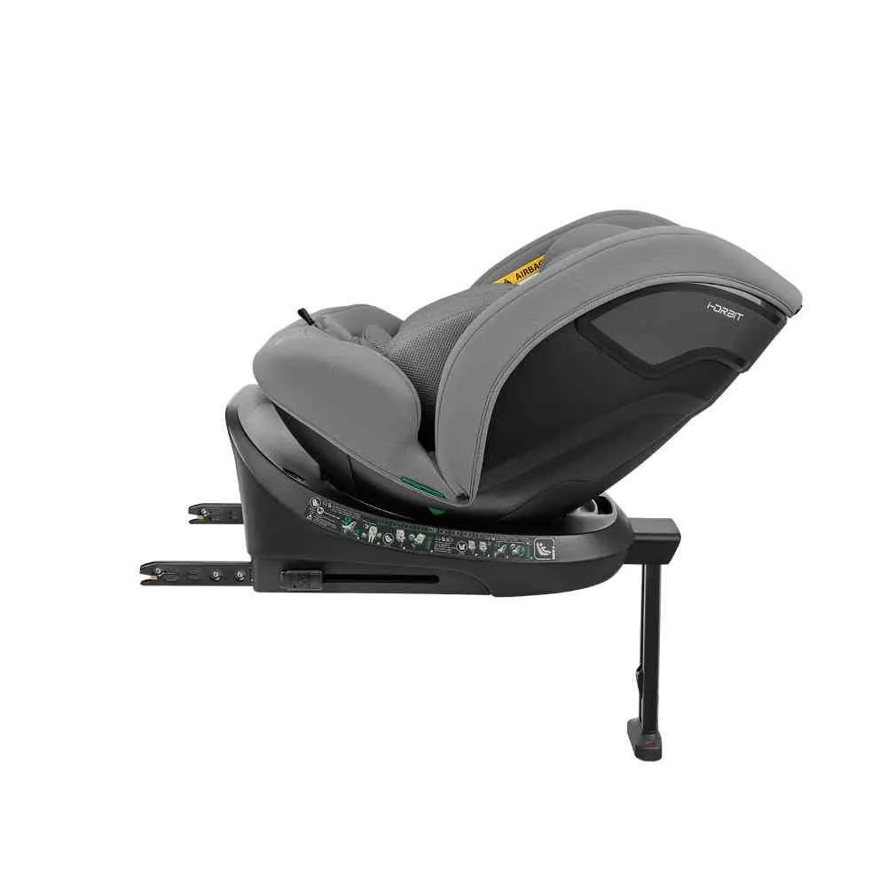 KIKKA BOO AUTO SEDISTE I-SIZE (40-150 CM) I-ORBIT LIGHT GREY 