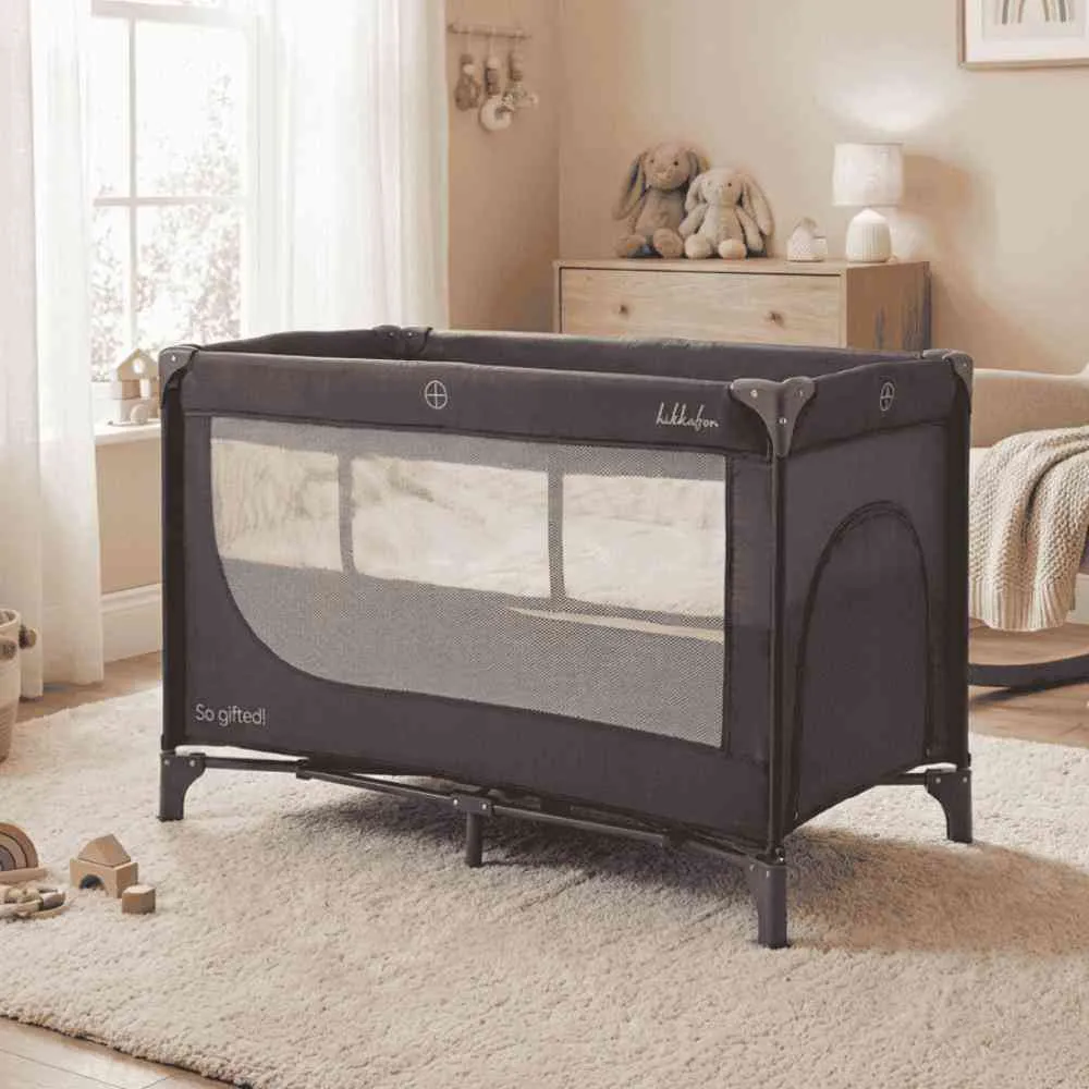 KIKKA BOO PRENOSIVI KREVETAC DVA NIVOA BLACK 