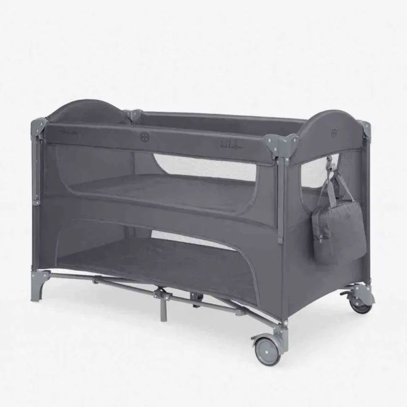 KIKKA BOO PRENOSIVI KREVETAC SA DVA NIVOA MILKY WAY GREY 