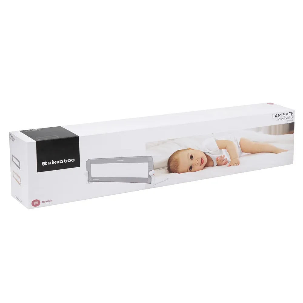 KIKKA BOO ZASTITA ZA KREVET I AM SAFE GREY 150CM