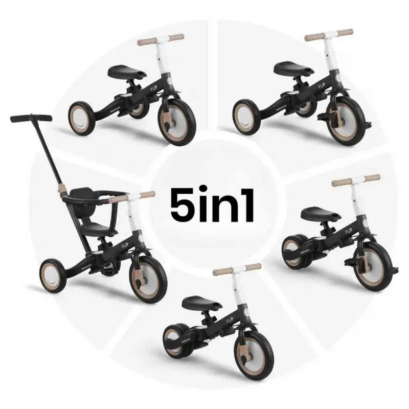KIKKA BOO TRICIKL 5IN1 FLIP BLACK 