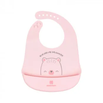 KIKKA BOO SILIKONSKA PORTIKLA BEAR WITH ME PINK 