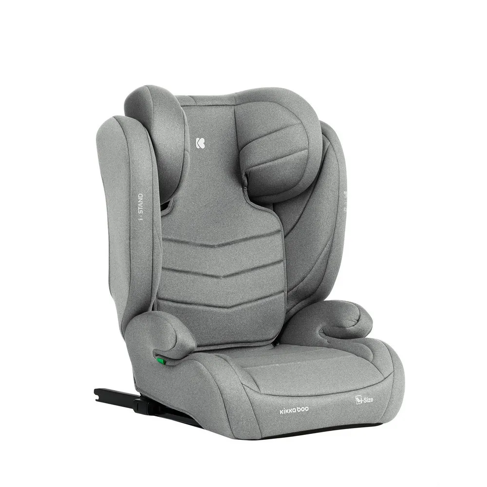 KIKKA BOO AUTO SEDISTE I-SIZE (100-150 CM) I-STAND LIGHT GREY