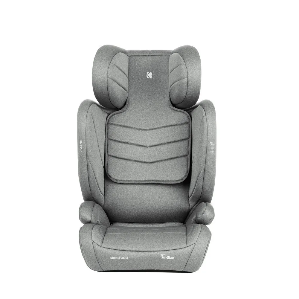 KIKKA BOO AUTO SEDISTE I-SIZE (100-150 CM) I-STAND LIGHT GREY