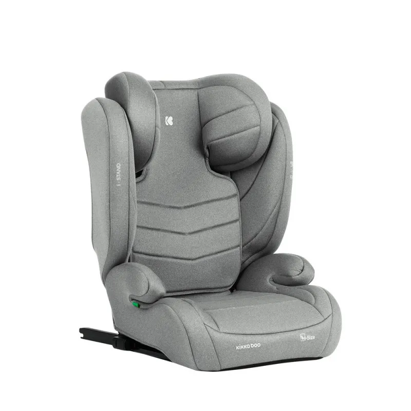 KIKKA BOO AUTO SEDISTE I-SIZE (100-150 CM) I-STAND LIGHT GREY