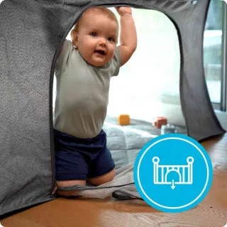 KIDNORT SNOEN OGRADICA ZA BEBE BLACK 