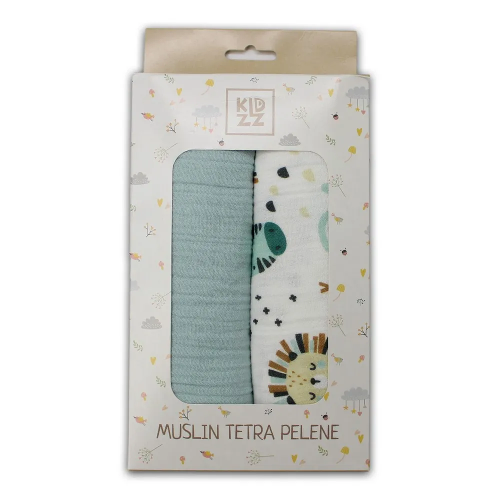 KIDZZ TETRA PELENE OD MUSLINA MINT 80X80CM 2KOM