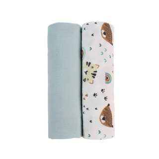 KIDZZ TETRA PELENE OD MUSLINA MINT 80X80CM 2KOM 