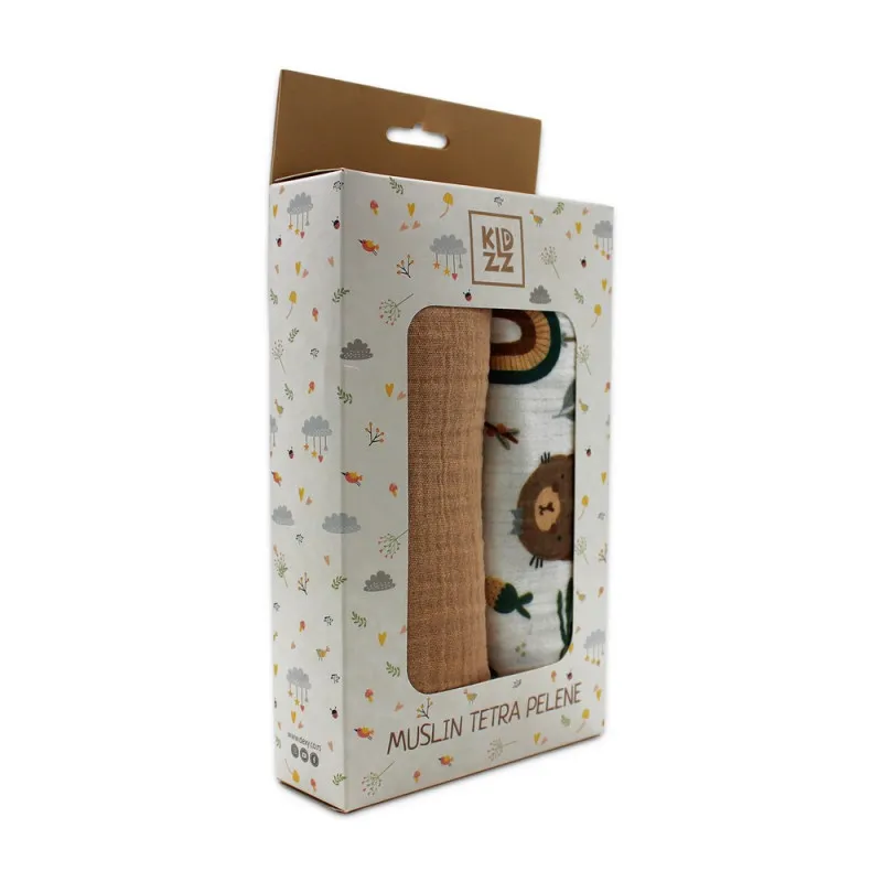KIDZZ TETRA PELENE OD MUSLINA CAPUCINO 80X80CM 2KOM