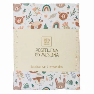 KIDZZ POSTELJINA 3 DELA MUSLIN KAPUCINO